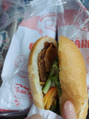 Tempeh banh mi at Vegan Sattvik in Mui Ne