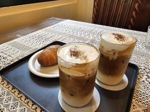 Cream coffee  at Salon de Vegan in Seoul