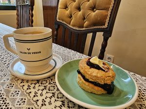 So delicious!  Scone..  at Salon de Vegan in Seoul