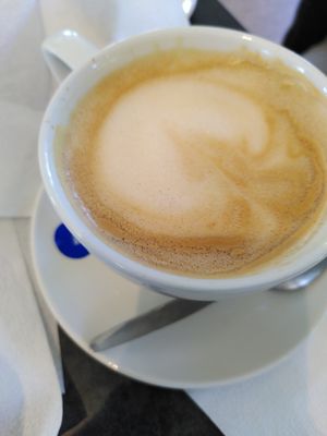 Decaf oat latte (May 2025) at Crook Hall and Gardens in Durham