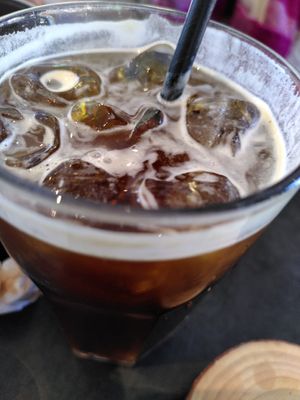 Iced coffee (May 2025) at Crook Hall and Gardens in Durham