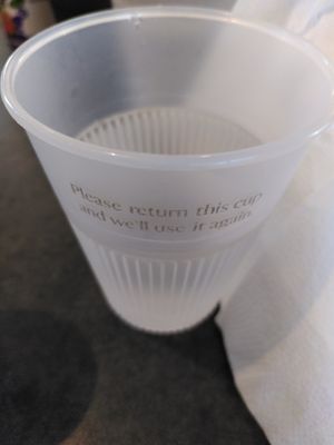 Glass of water (May 2025) at Crook Hall and Gardens in Durham