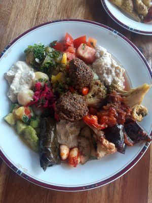 Lunch buffet at Hummus House  in Helsinki