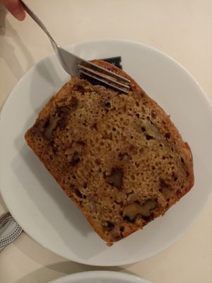 Bizcocho de banana y nueces at Vibracafe in Valencia