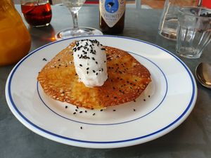 Apple gyoza (dessert) at AYA Nijmegen in Nijmegen