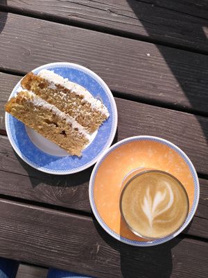 Lemon poppy seed cake at The Gallery Cafe in East London