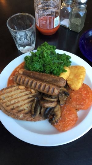Full English breakfast at The Gallery Cafe in East London