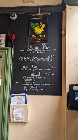 Salad bar prices at The Gallery Cafe in East London