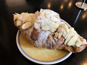Almond croissant   at The Gallery Cafe in East London