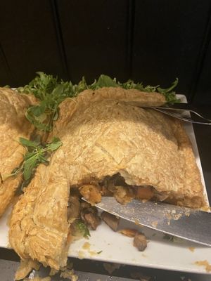 Wellington filled with sweet potato and mushrooms. Yummy!  at St.Croix-huset Vegetarkafé in Fredrikstad