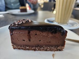 Triple chocolate cake at Kaffeehaus Viktor Seefeld in Seefeld In Tirol