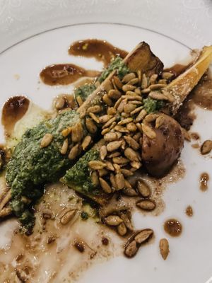 4th course - cast iron carrots   at Mabel Gray in Hazel Park