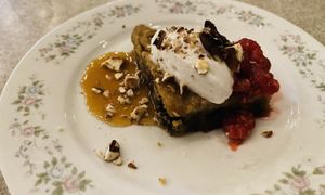 8th course - dessert! Deep dish cookie pie   at Mabel Gray in Hazel Park