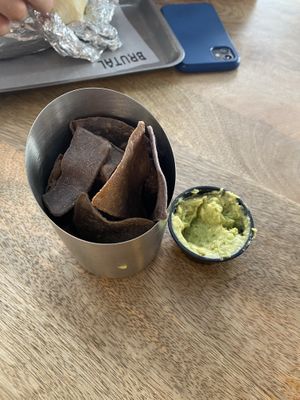 Nachos with guacamole  at Brutal Burrito in Madrid