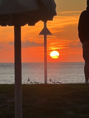 The sunset  at Seesteg in Norderney