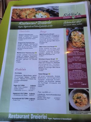 Speisekarte at  DREIerlei in Syke
