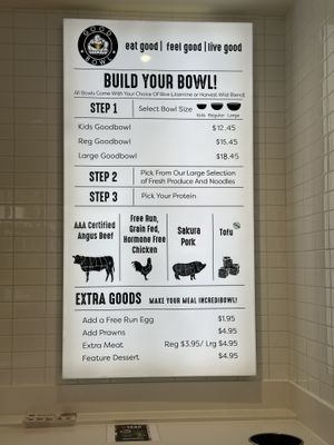 Build your own bowl  at Good Bowl in Richmond