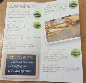 A Delicious Lunch menu - completely vegan, fresh and available in store in the fridges. So much choice! at Food For Living in Dartford