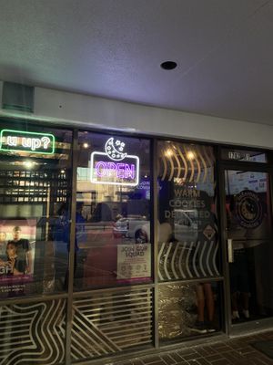 location is under the bars at mid🥸  at Insomnia Cookies in Gainesville