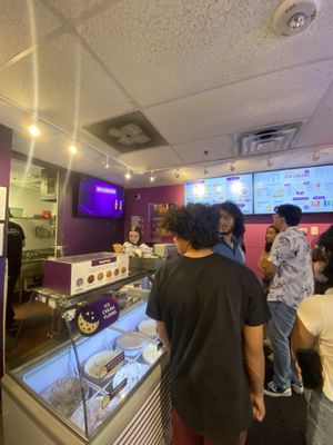 inside is tinyyyy  at Insomnia Cookies in Gainesville