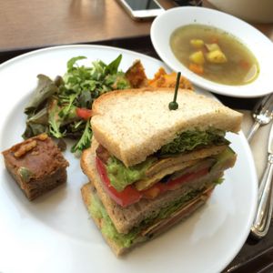 yummy sandwich, filling meal at Pure Cafe in Tokyo