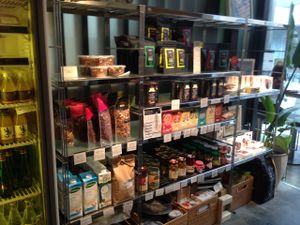 Products for sale at Pure Cafe in Tokyo