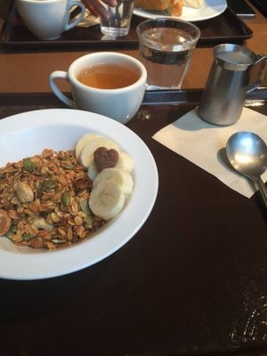 Home made granola for breakfast! at Pure Cafe in Tokyo