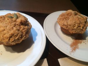 The muffin of the day: pumpkin cinnamon!  at Pure Cafe in Tokyo