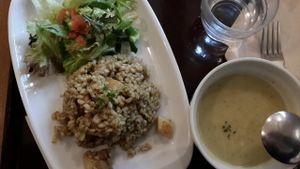 salad and grains at Pure Cafe in Tokyo