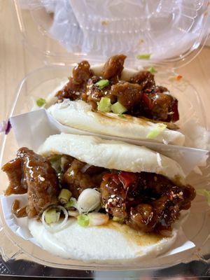 Vegan bao buns  at Mason's Dumpling Shop in Boulder