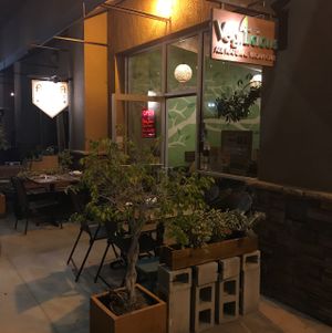 Nice outdoor seating area at VegiOasis in Huntington Beach