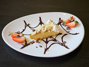 Pumpkin Raw Cake (fall special limited time only) at VegiOasis in Huntington Beach