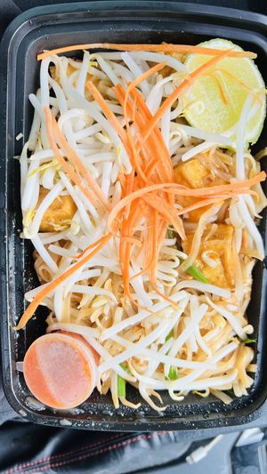 Tofu pad Thai. Request it to be vegan   at Orchid Thai Restaurant & Cafe in Highland