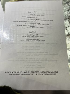 Menu  at Hamilton Gardens Cafe in Hamilton