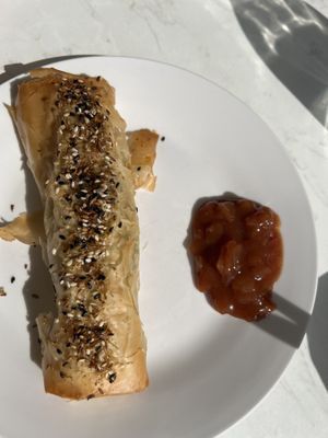 Filo with chickpea, spinach and kumara. Delicious!   at Hamilton Gardens Cafe in Hamilton