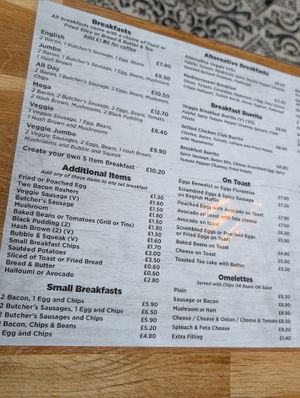 More menu at Mumms Cafe in Portsmouth