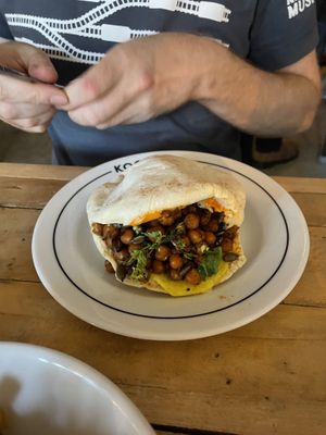 Chickpea shwarma pitta   at KOOL - Pop-Up in Amsterdam
