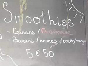 Fruit juices at Café Général in Montpellier