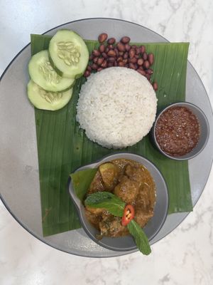 Vege chicken nasi lemak  at Kakatoo - Sungei Wang Plaza in Kuala Lumpur