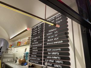 The menu  at Pidapipo in Melbourne