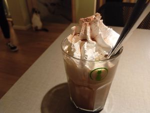 iced chocolate 😸 at Katzentempel in Cologne