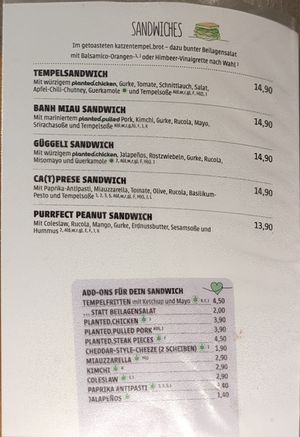 Sandwiches at Katzentempel in Cologne