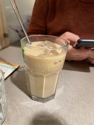 Iced lattee  at Katzentempel in Cologne