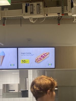 Vegan hotdog!  at IKEA in Copenhagen