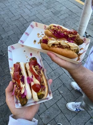 Ikea vegan hot dogs  at IKEA in Copenhagen