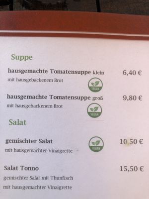 Menü  at Memory  in Bad Schandau