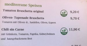 Menü  at Memory  in Bad Schandau