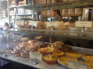 Bakery case at Timeless Coffee Roasters and Bakery in Oakland