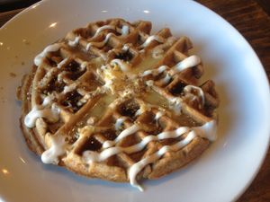Carrot cake waffle at Timeless Coffee Roasters and Bakery in Oakland