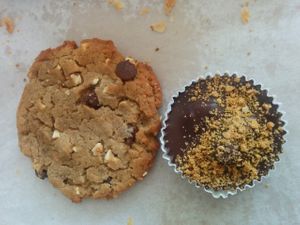 S'more peanut butter cup, chocolate chip peanut butter cookie at Timeless Coffee Roasters and Bakery in Oakland